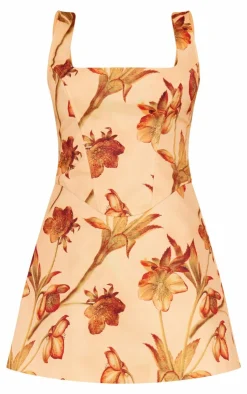 Floral Corset A Line Shift Dress-PrettyLittleThing Sale