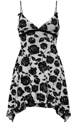 Floral Devore Draped Shift Dress-PrettyLittleThing Best