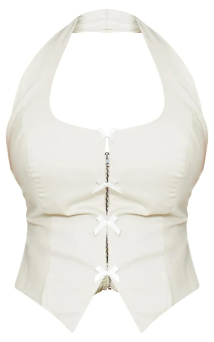 PrettyLittleThing Corsets*Halter Neck Bow Detail Corset