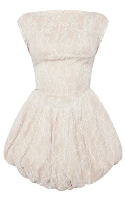 Lace Puffball Dress-PrettyLittleThing