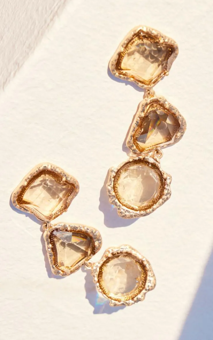 PrettyLittleThing Statement Earrings*Molten Drop Jewel Statement Earrings