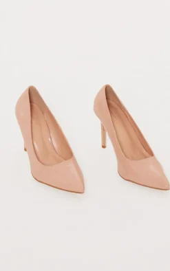 PrettyLittleThing Wide Fit Heels*Patent Wide Fit Court Heels