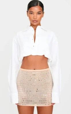 Premium Embellished Mini Skirt-PrettyLittleThing Hot