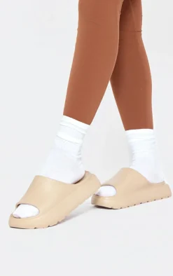 PrettyLittleThing Slides*Round Toe Chunky Sole Slider Sandals