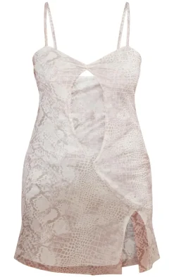 Snake Print Cut Out Mini Dress-PrettyLittleThing Hot