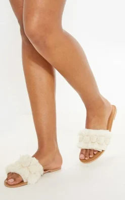 PrettyLittleThing Mules*Tassel Pom Pom Mule Sandal
