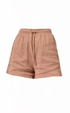 Clearance PrettyLittleThing Woven Floaty Shorts Nude