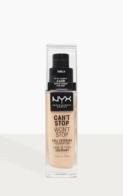 PrettyLittleThing Foundation*NYX PMU Can't Stop Won't Stop Full Coverage Foundation Vanilla