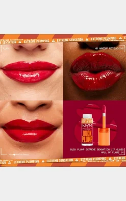 PrettyLittleThing Lip Gloss*NYX PMU Duck Plump Lip Plumping Gloss Hall Of Flame
