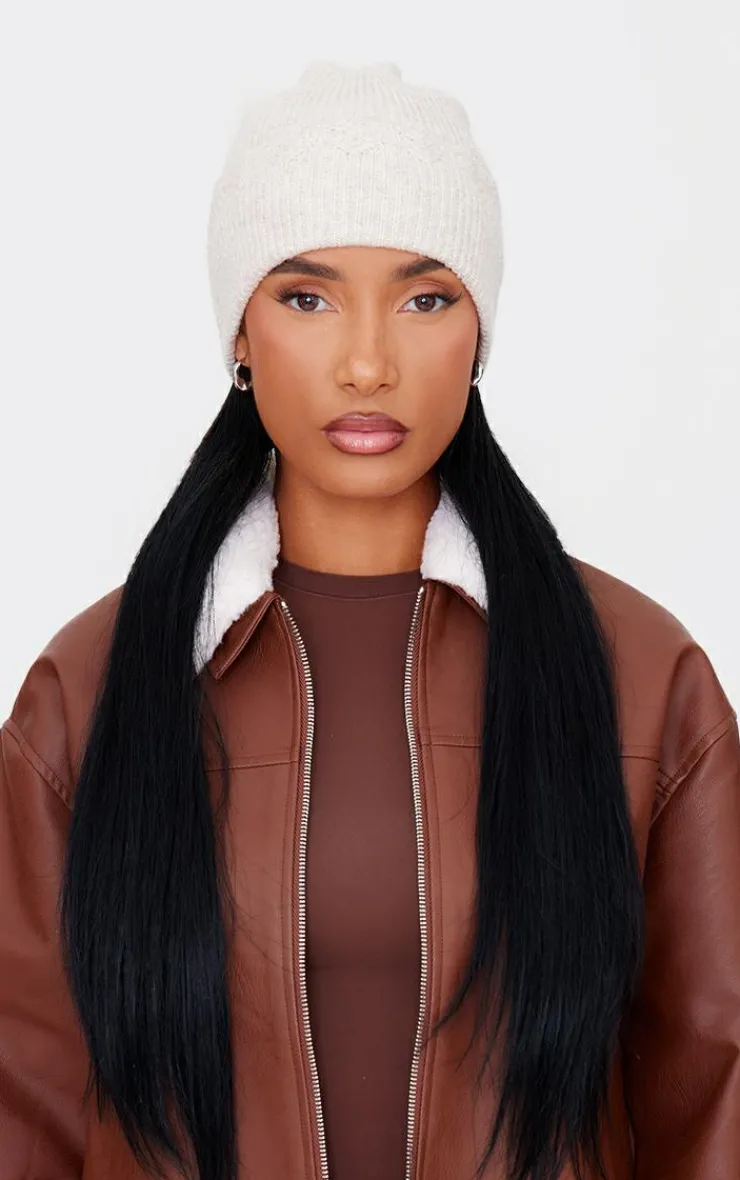 PrettyLittleThing Hats*Glitter Scallop Rib Beanie