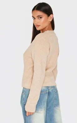 PrettyLittleThing Cardigans*Knit Asymmetric Button Up Cardigan