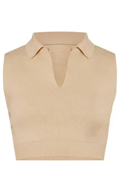 PrettyLittleThing Knitted Tops*Knit Crop Top