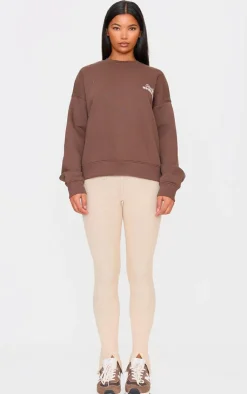 Discount PrettyLittleThing Knitted Split Hem Flare Pants Oatmeal