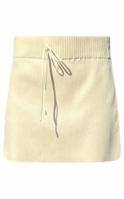 Clearance PrettyLittleThing Knitted Tennis Skirt Oatmeal
