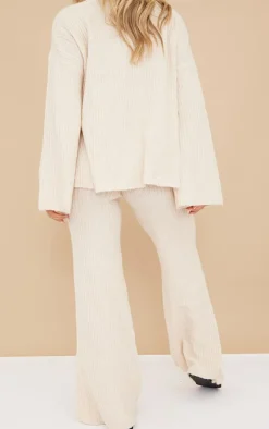 PrettyLittleThing Knitted Two Piece Sets*Luxe Rib Knit Wide Leg Pants