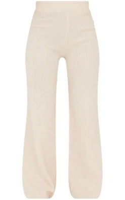 PrettyLittleThing Knitted Two Piece Sets*Luxe Rib Knit Wide Leg Pants