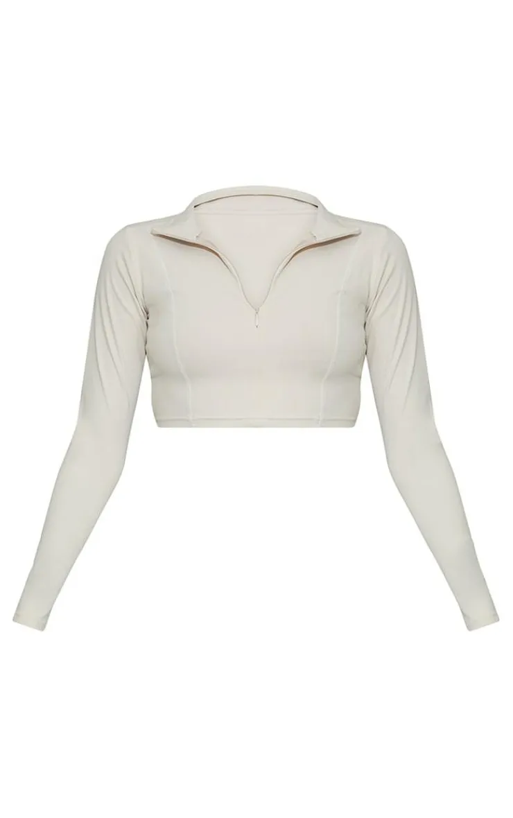 PrettyLittleThing Athletic Jackets*Sculpt Half Zip Top