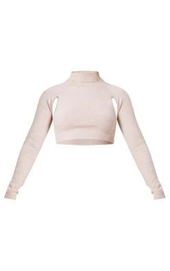 PrettyLittleThing Sweaters*Soft Knit Cut Out Crop Sweater