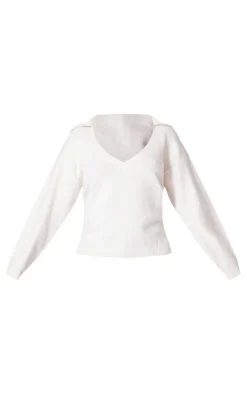 PrettyLittleThing Oversized Sweaters*Luxe Knit Open Back Oversized Sweater