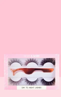 PrettyLittleThing False Eyelashes*Oh My Lash Day to Night 3 Lashes and Eyelash Applicator