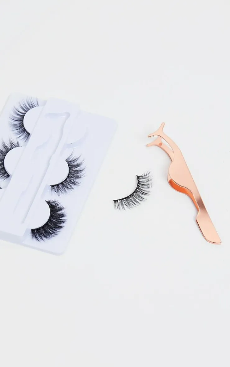 PrettyLittleThing False Eyelashes*Oh My Lash Day to Night 3 Lashes and Eyelash Applicator