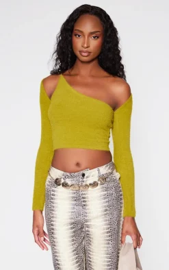 PrettyLittleThing Knitted Tops*Eyelash Knit Shrug And Top Set