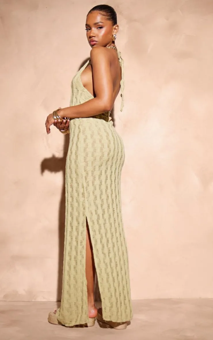 Halterneck Maxi Dress-PrettyLittleThing Hot