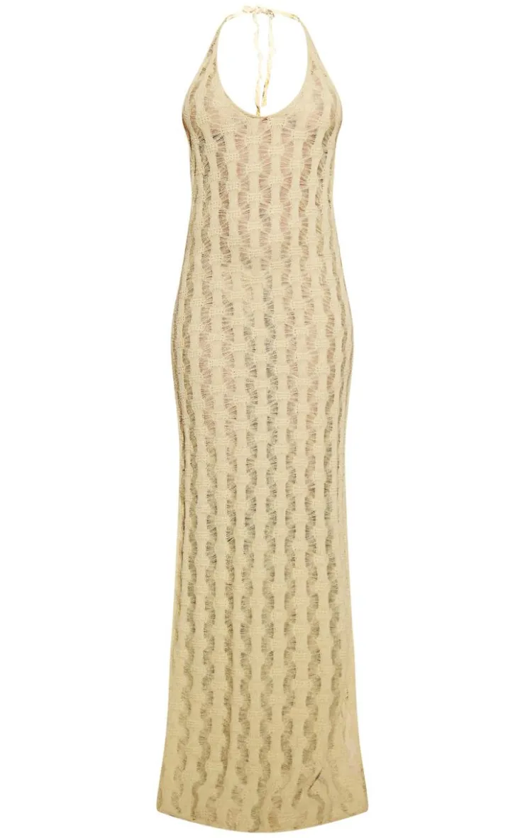 Halterneck Maxi Dress-PrettyLittleThing Hot
