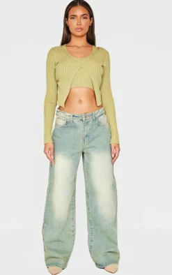 PrettyLittleThing Knitted Tops*Knit Double Layer Top