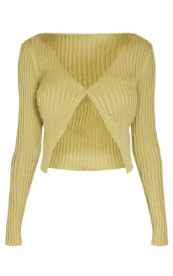 PrettyLittleThing Knitted Tops*Knit Double Layer Top