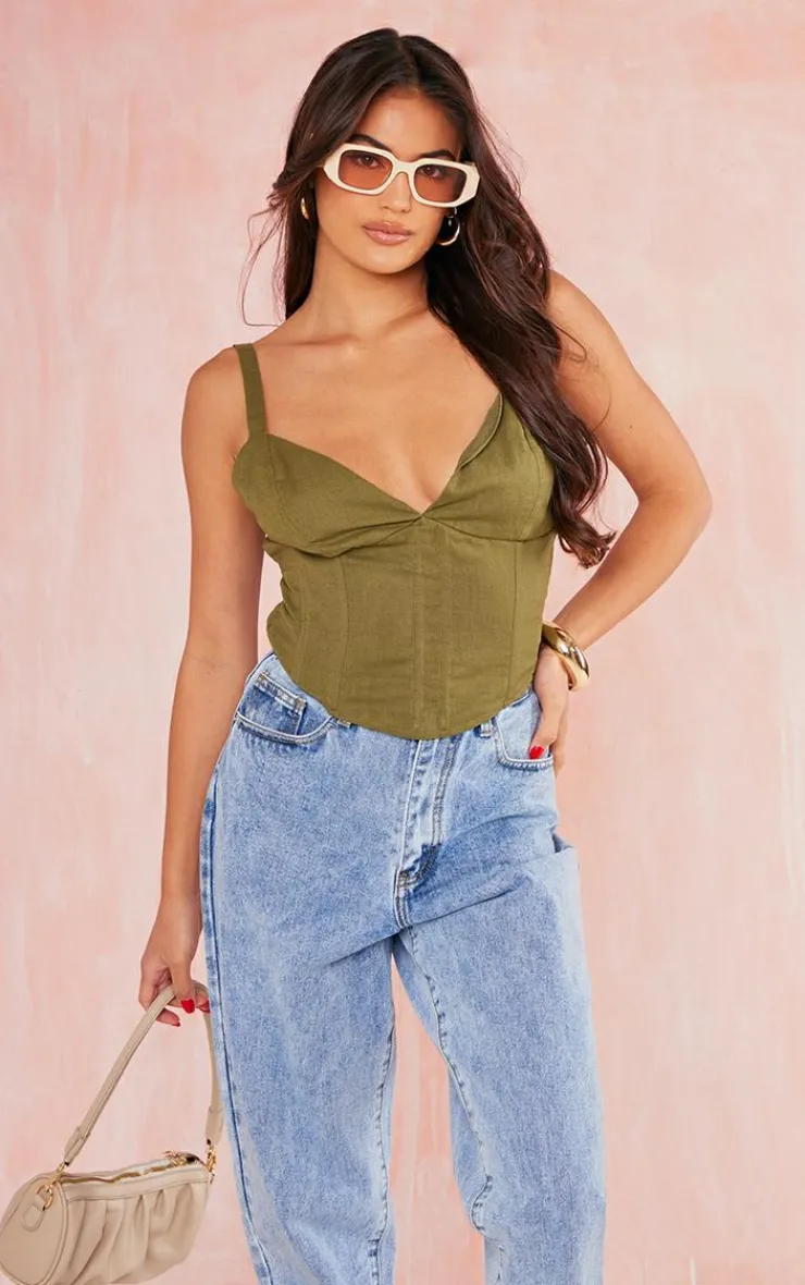 PrettyLittleThing Corsets*Linen Look Corset