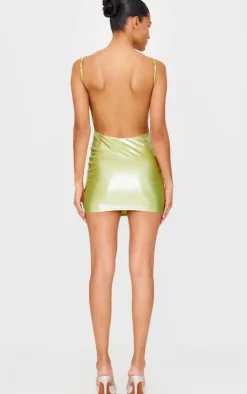 Metallic Crew Neck Mini Dress-PrettyLittleThing Clearance