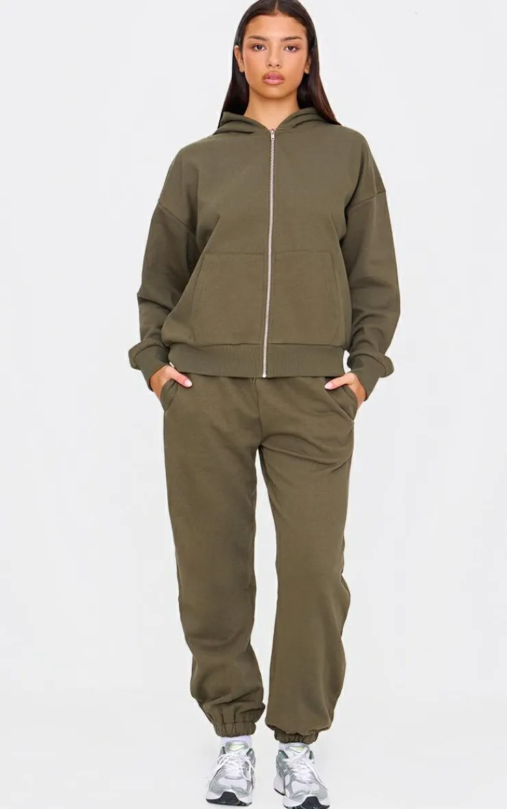 Best PrettyLittleThing Premium Cuffed Sweatpants Olive