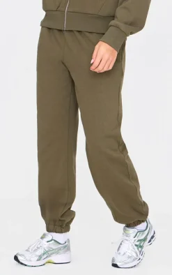 Best PrettyLittleThing Premium Cuffed Sweatpants Olive