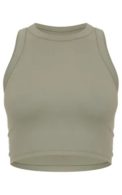 PrettyLittleThing Workout Tops*Sculpt Cropped Gym Racer Top