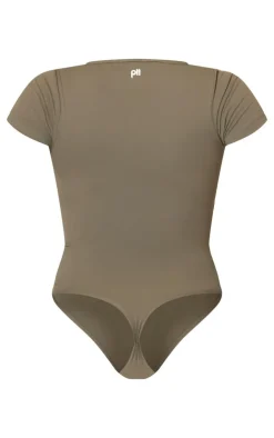 PrettyLittleThing Workout Tops*Sculpt Gathered Short Sleeve Bodysuit