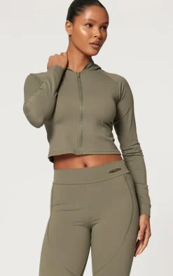 PrettyLittleThing Athletic Jackets*Sculpt Hooded Long Sleeve Gym Jacket
