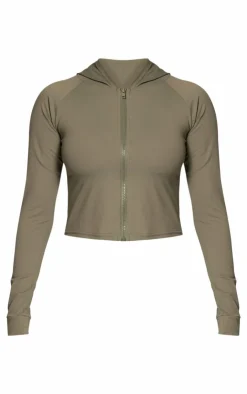 PrettyLittleThing Athletic Jackets*Sculpt Hooded Long Sleeve Gym Jacket
