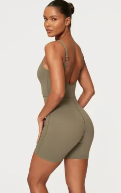PrettyLittleThing Gym Wear*Sculpt Matte Low Back Strappy Unitard