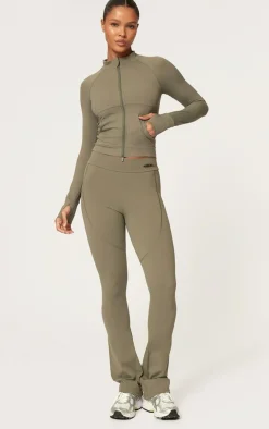 PrettyLittleThing Athletic Jackets*Sculpt Pocket Front Double Zip Up Jacket