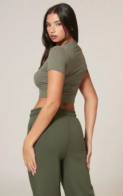 PrettyLittleThing Workout Tops*Sculpt Short Sleeve Crop Gym Top