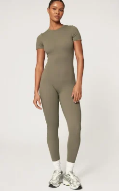 PrettyLittleThing Gym Wear*Sculpt Short Sleeved Unitard