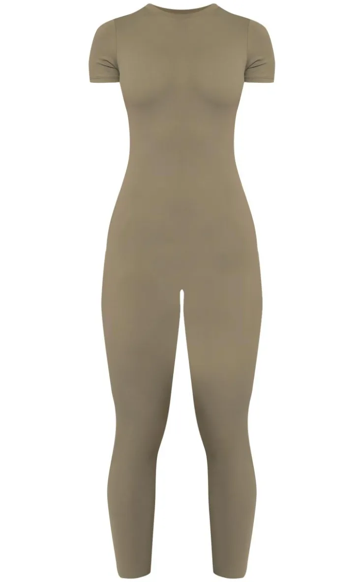 PrettyLittleThing Gym Wear*Sculpt Short Sleeved Unitard