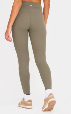 PrettyLittleThing Gym Leggings*Olive Sculpt Twist Front Gym Leggings