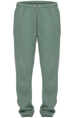 Sale PrettyLittleThing Seam Detail Wide Leg Sweatpants Olive