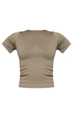 PrettyLittleThing Workout Tops*Seamless Longline Short Sleeve Gym Top