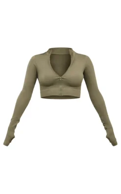 PrettyLittleThing Athletic Jackets*Seamless Seam Detail Cropped Sports Jacket