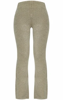 Outlet PrettyLittleThing Soft Bobble Knit Wide Leg Pants Olive