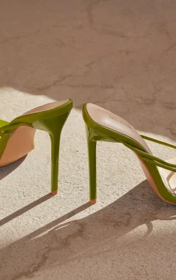 PrettyLittleThing High Heels*Square Toe Lace Up Heeled Sandals