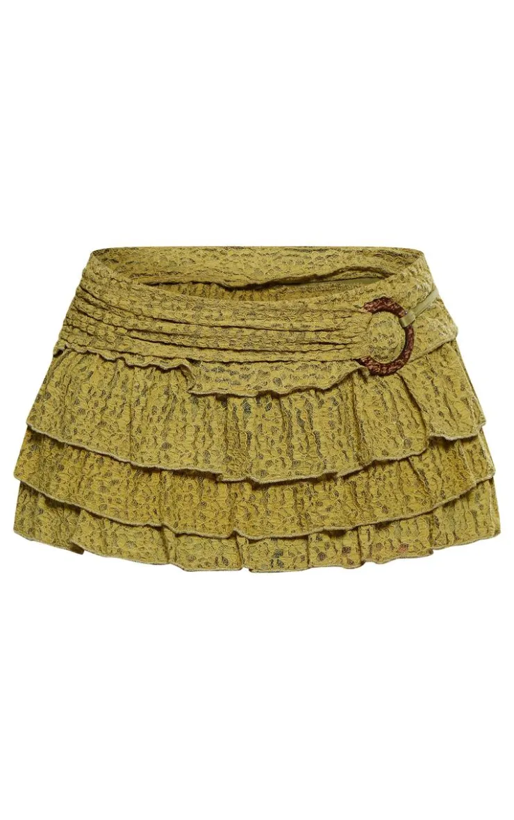 Textured Ring Tiered Mini Skirt-PrettyLittleThing Outlet